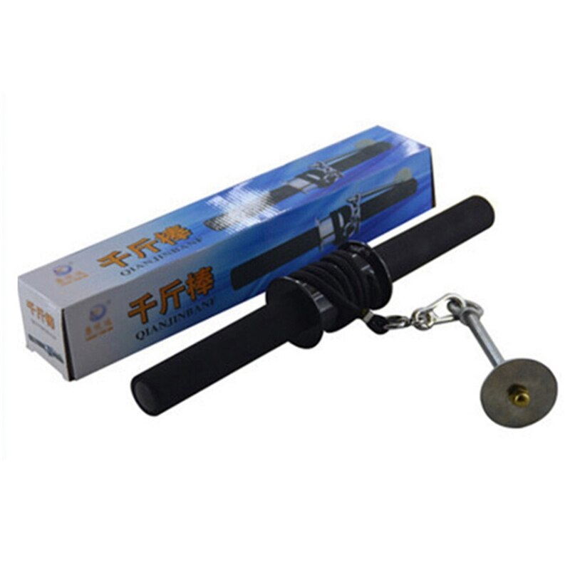 Fitness Gym Forearm Wrist Strengthener Trainer Hands Gripper Exerciser Strength Weight Lifting Rope Waist Rollers Stick Power