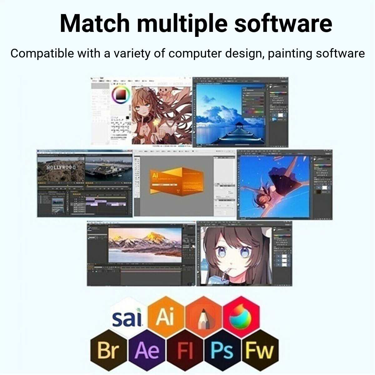 9.4x14.17'' Graphics Tablet 8192 Levels Graphic Drawing Tablet Digital Tablet 233 Point Quick Reading Signature Pad Drawing Pen