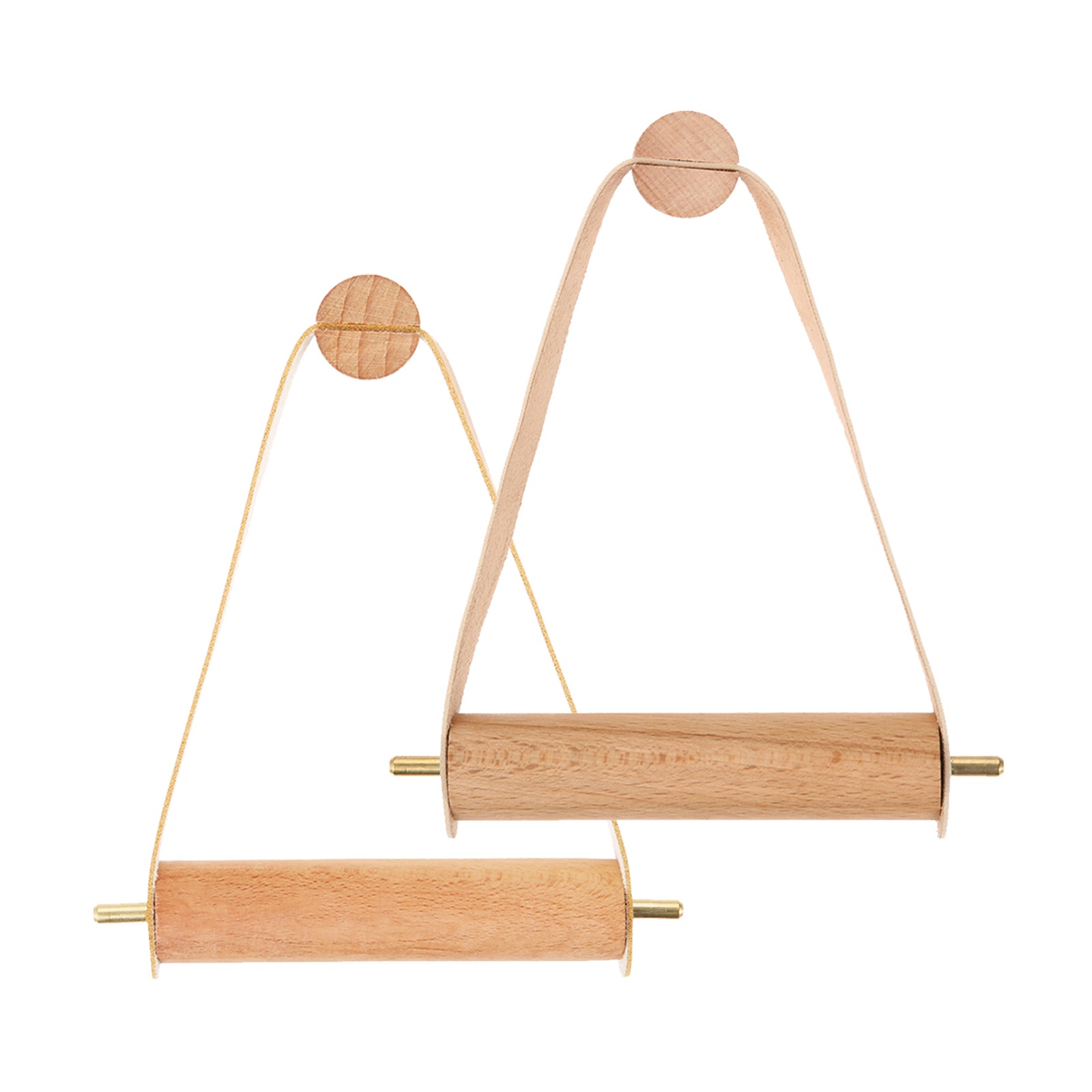 Soporte de madera + cuero/latón para papel higiénico, rollo de cuerda colgante, toallero de montaje en pared, Beige/marrón, decoración del Hogar, baño, Hotel y cocina, 1 unidad