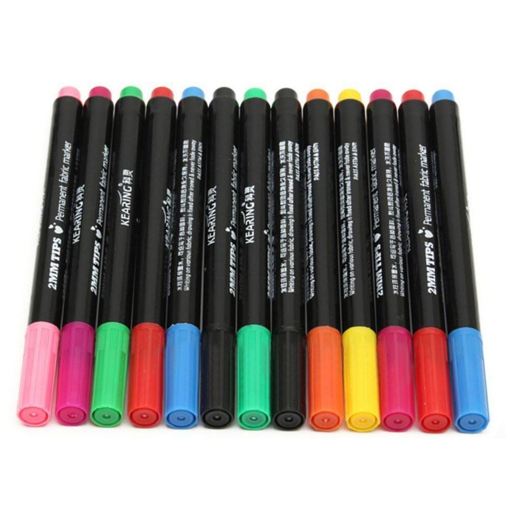 10pcs Fabric Marker Pens Permanent Paint Pens For DIY Textile Clothes T-Shirt Shoes Patchwork Crafts Sewing Accessories