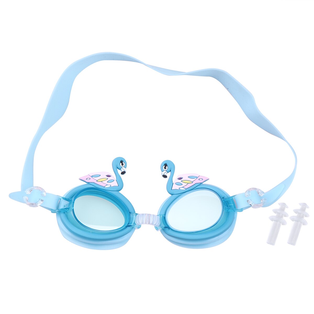 Adjustble Kids Zwembril Anti-Fog Cartoon Kinderen Zwemmen Bril Zwaan Decoratieve Strand Zwembad Accessoires Brillen: Sky blue