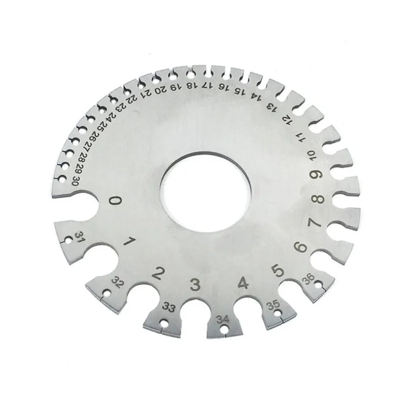 Thickness Measuring Gauge 0.3125"-0.007" Scale Stainless Steel Round Diameter Gage Tool for Non-ferrous Wire and Metal