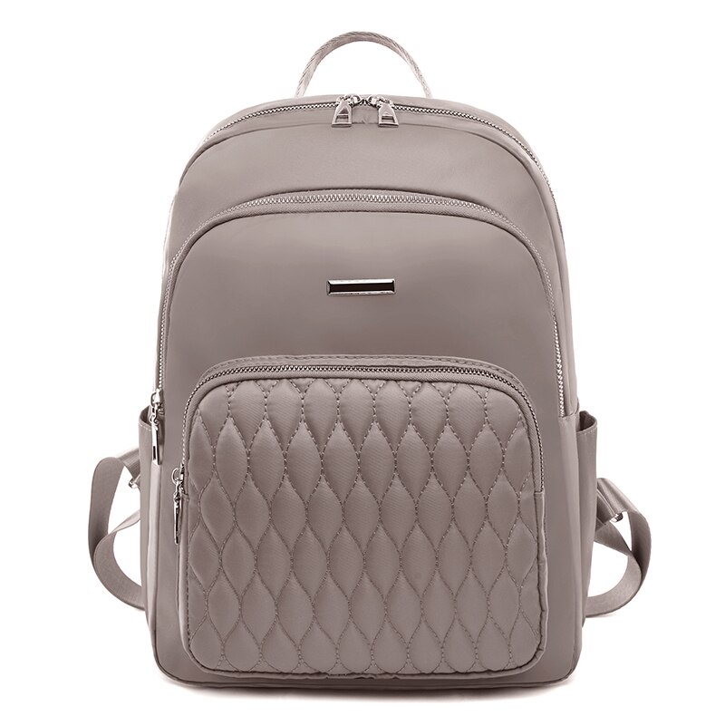 Toposhine solid väska för flickor oxford skolväska garanterad väska kvinnor ryggsäck brodertrådar ryggsäck väska: Kaki