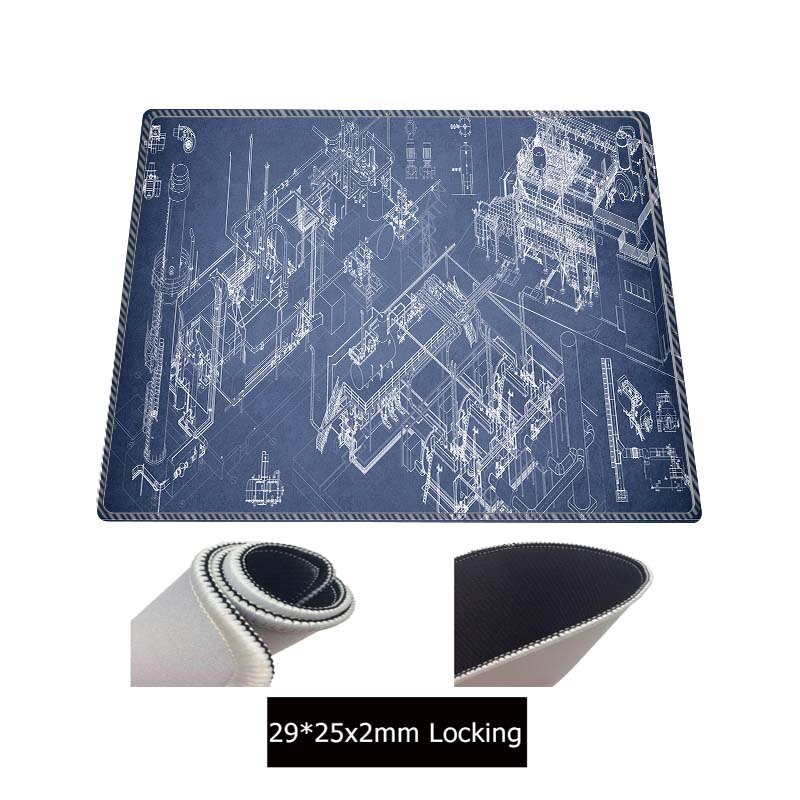 MRGBEST Technical Drawing Big Large LED RGB Lighting Gaming Mousepad XXL Gamer Mat Grande Mouse Pad for Keyboard Desk Mat Mause: NO LED 250X290X2MM