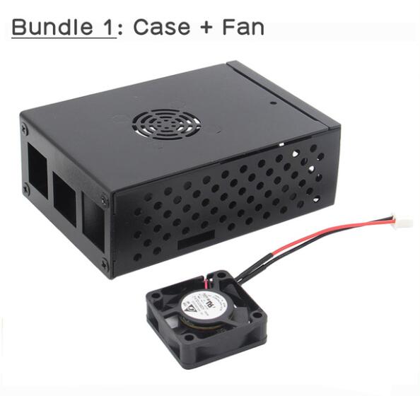 Orange Pi 3 Metal Case with Cooling Fan Set, Protective Case / Shell / Enclosure / Box for Orange Pi 3: Bundle 1