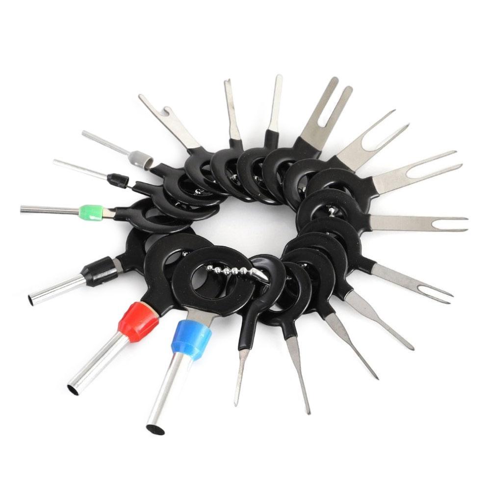 11/18/38pcs Car Terminal Removal Tool Wire Plug Connector Extractor Puller Release Pin Extractor Kit For Car Plug Repair Tool