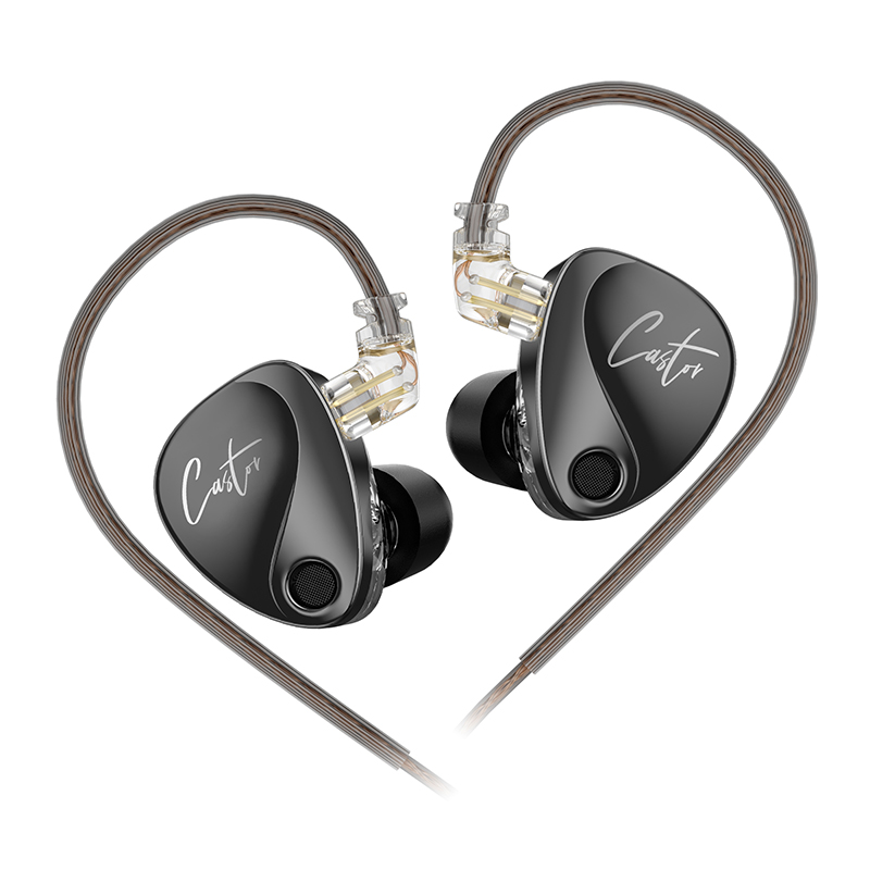 KZ Castor in Ear słuchawki HiFi 2DD dynamiczne wysokiej klasy regulowane słuchawki Monitor słuchawki słuchawki douszne z redukcją szumów zestawy słuchawkowe basowe PR2 ZAR: WHITE