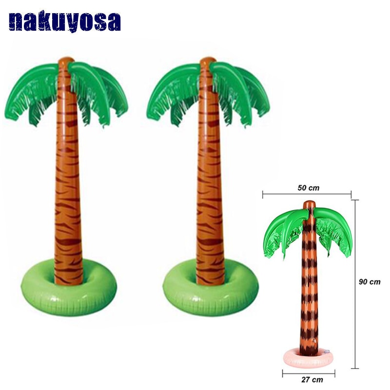 90CM Inflatable Coconut palm Tree Inflated toy Children Toys For Sandbeach Party birthday Decorations Supplies Hawaii Series