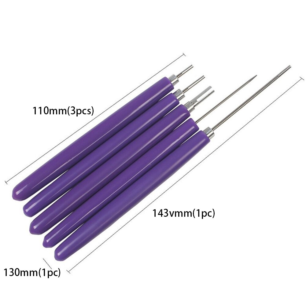 5Pcs Quilling Paper Pen Portable Scrapbooking Manual PVC Handle DIY Origami Rolling Slotted Structure Quilled Tool