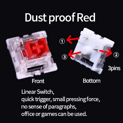 70/30/30pcs Dustproof Switch For Mechanical Keyboard Shaft Switch Gamer Keyboard Axis Clicky Linear Tactile Silent Switches: Beige / Bundle6