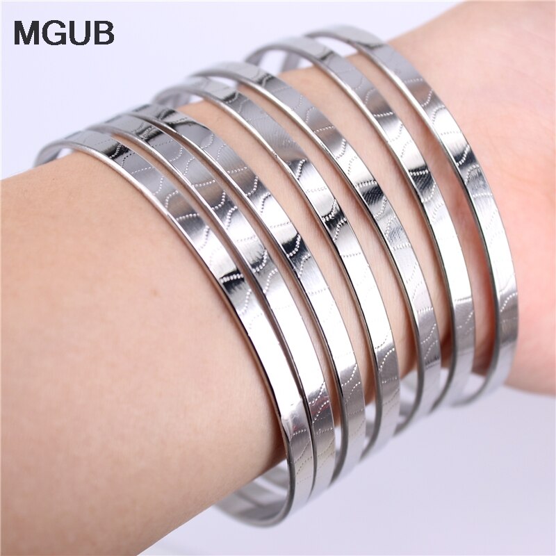 Alta qualidade 7 peças/set 2 combinações de estilo 3 cores 316l pulseira de aço inoxidável não se desvanece masculino lh585