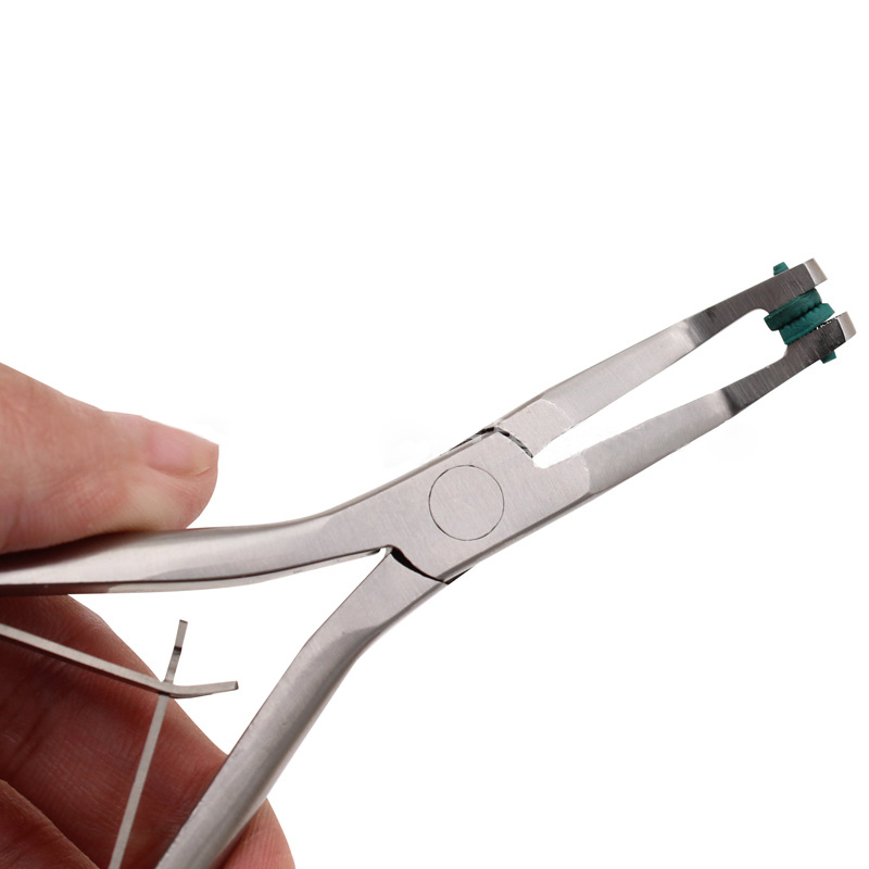 Dental Autoclavable Crown Remover Pliers Temporary Crown Plier With Green Rubber Orthodontic Pliers Dental Temporary Tool