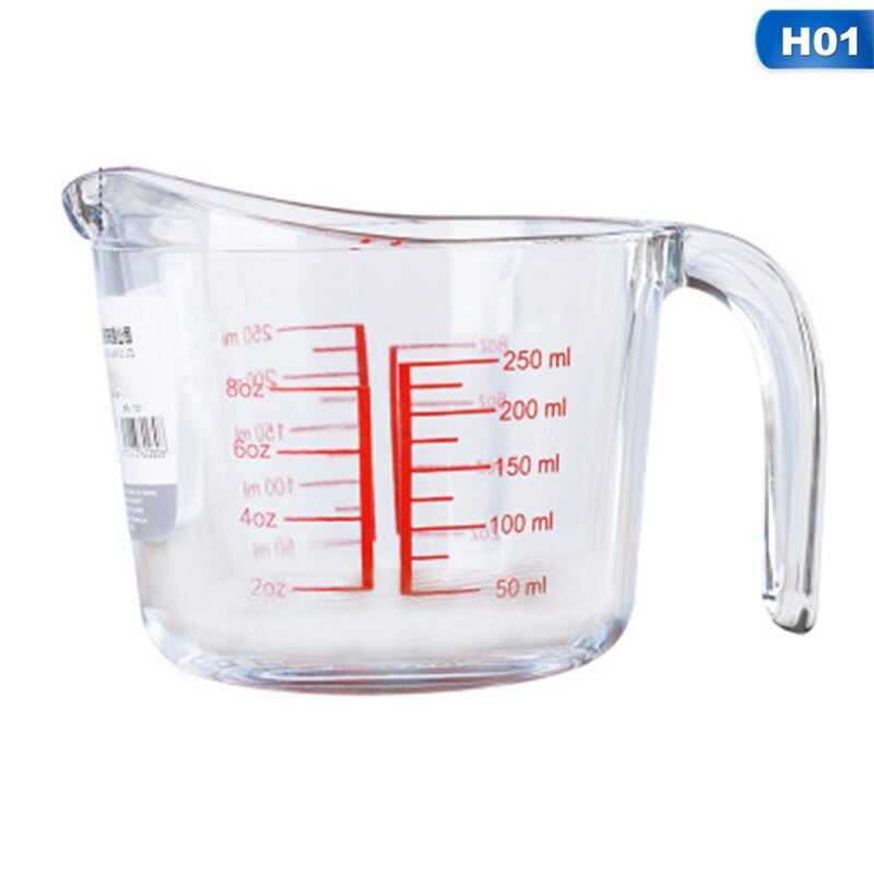 Tempered glass measuring cup with scale milk cup microwave oven special high temperature heat-resistant kitchen supplies: 01