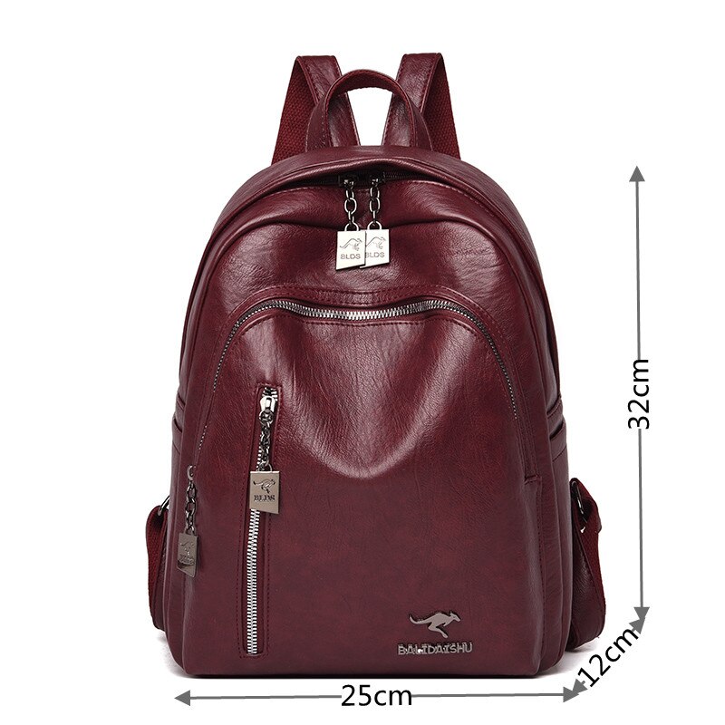 Pu Lederen Rugzak Vrouwen Grote Capaciteit Rugzak Schooltas Tiener Meisjes Reizen Studenten Schoudertassen