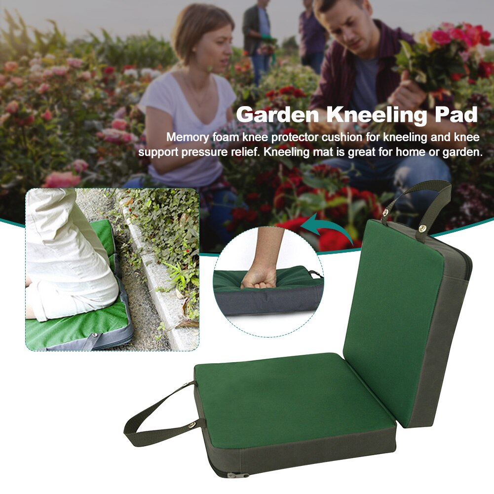 Yoga Mat With Handle Outdoor Hassock Memory Foam Cushion Garden Kneeling Pad Kneeler Work Soft Foldable Portable Extra Thick