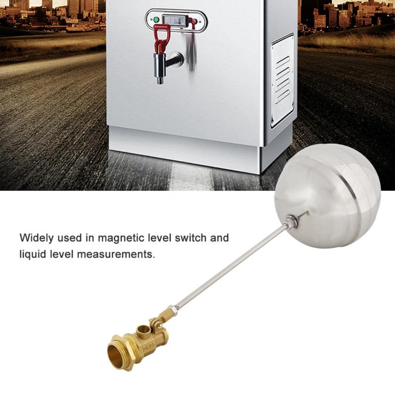 1 PC Water Valve DN25 Float Ball G1 Brass Male Thread Water Float Ball Sensor Stainless Steel Float Ball Valve