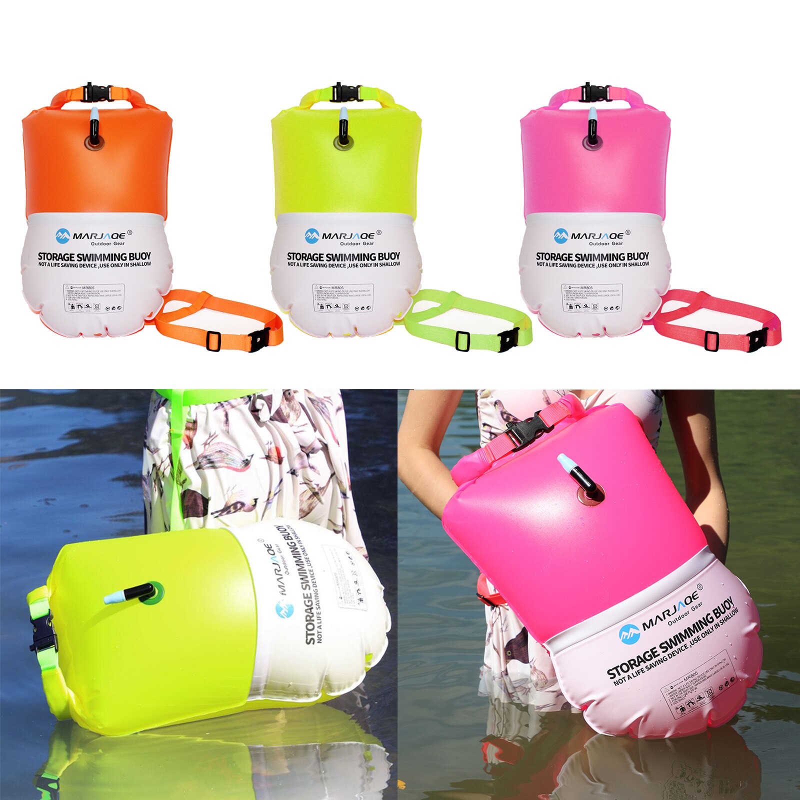 Zwemmen Boei Dry Bag - Tow Float En 20L Dry Bag Voor Open Water Zwemmers, Triatleten. Hoge Zichtbaarheid Veiligheid Zwemmen Boei Float