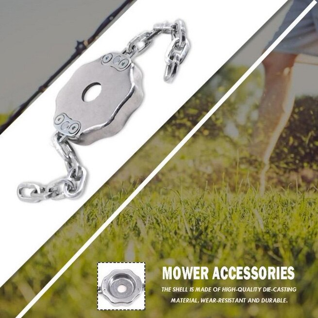 Mangan Stahl Spule Kette Rasenmäher Garten Brushcutter Klinge Ersatz Gras Trimmer Kopf mit Ausreichend Haltbarkeit