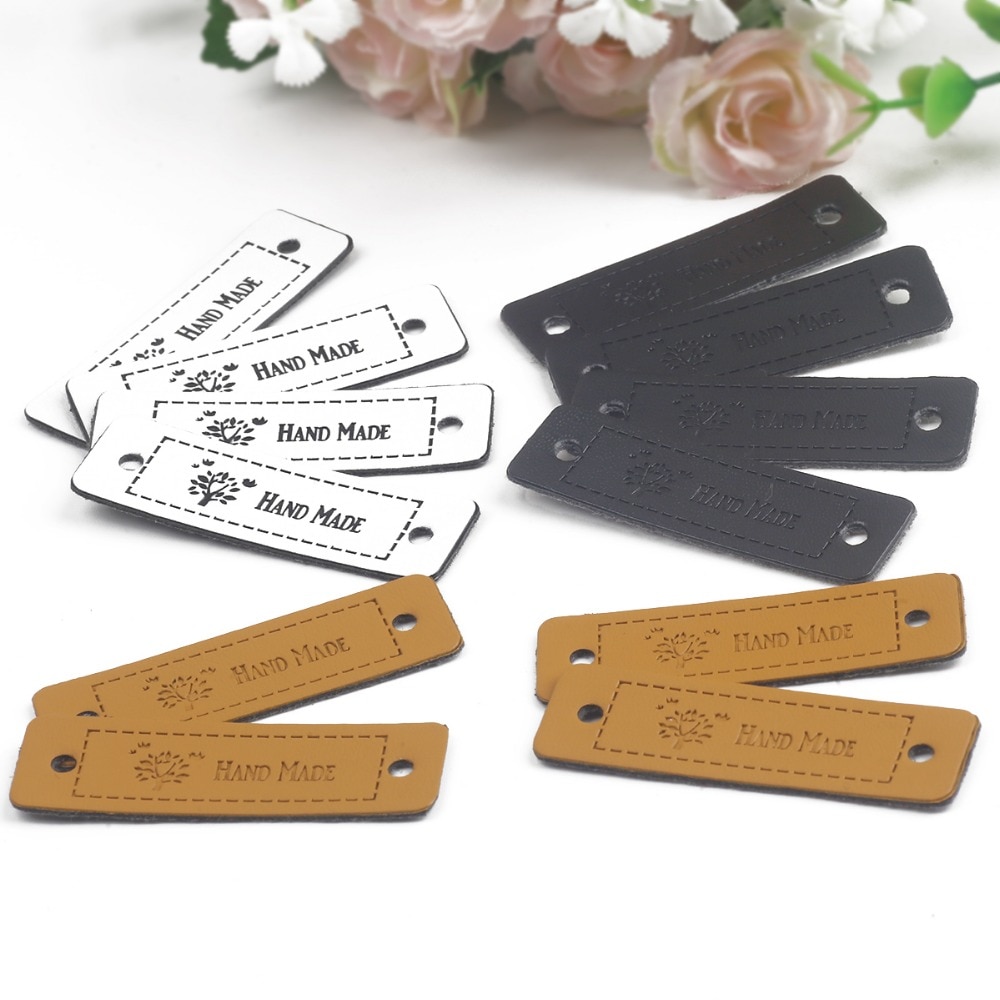 12 Pcs Life Boom Natuurlijke Stijl Handgemaakte Lederen Labels Voor Handwerk Lederen Tags Handgemaakte Kleding Schoenen Naaien Accessoires