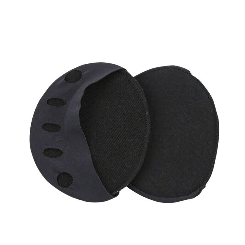 1 Pair Foot Care Peds &amp; Liners Thin Breathable Sponge Anti Slip Corrective Toe Socks Women&#39;s High Heels Invisible Forefoot Patch: black