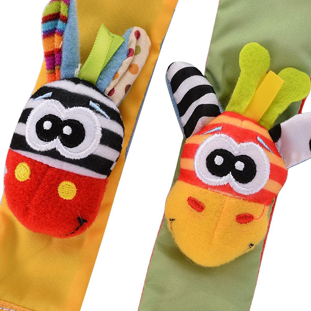 Kuulee 4 x più Nuovo Sonagli Da Polso Mani di Sedimento cercatori Del bambino infantile Molle Giocattolo Inerente Allo Sviluppo di da lanlan
