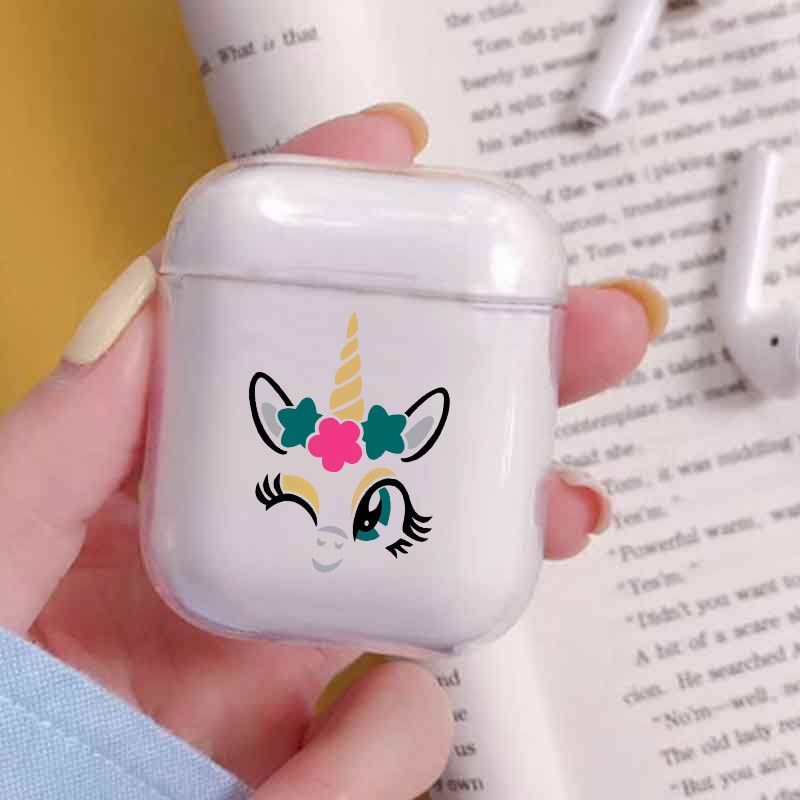 Cartoon Unicorn Case For Apple airpods Case Cover Cute Wireless Bluetooth Earphone Case For Airpods Headphone Protective Cover