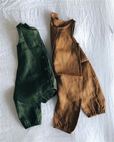 Neugeborenen Kleinkind Baby Jungen Mädchen Strampler Ärmelloses Sommer Baumwolle und Leinen lässig Baby Sunsuit Outfit Kleidung Gesamt