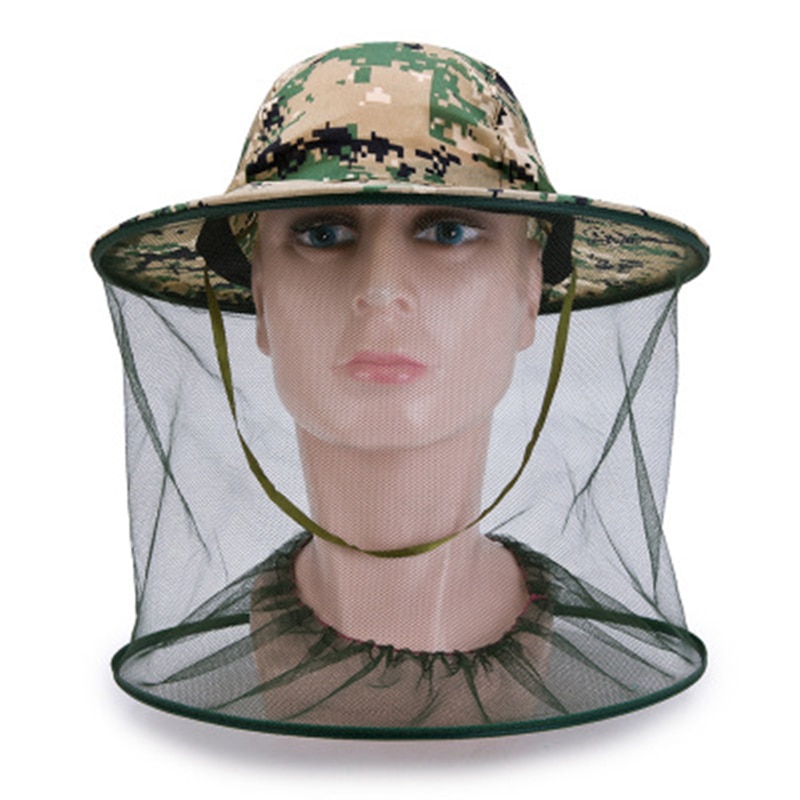 Outdoor Vissen Cap Midge Mosquito Insect Hoed Vissen Hoed Bug Mesh Head Netto Gezicht Protector Travel Camping Cap Hoeden