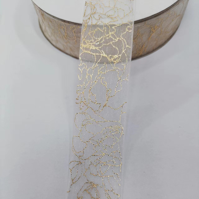 4 Meter SchöNe Gold Stanzen Band Band Spitze trimmen DIY Bestickt für Bogen Tasche Zubehör NäHenne Dekoration: WEISS