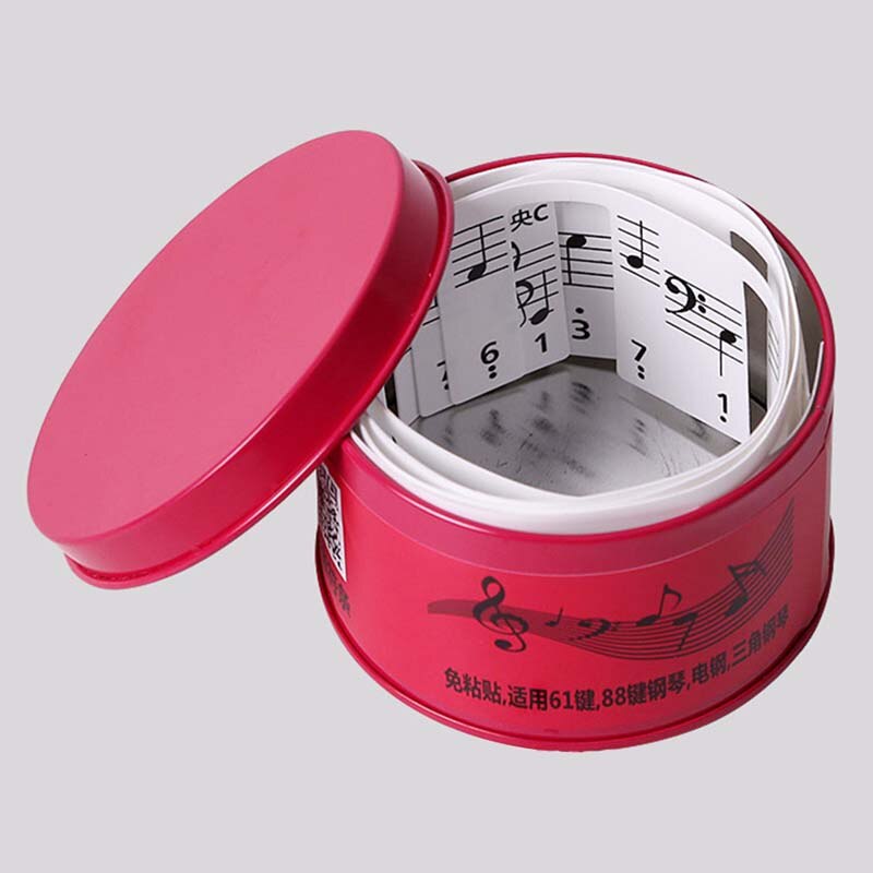 61/81 Key Piano Stickers Transparent Piano Keyboard PVC Sticker Piano Stave Electronic Keyboard Name Note Sticker Accessories