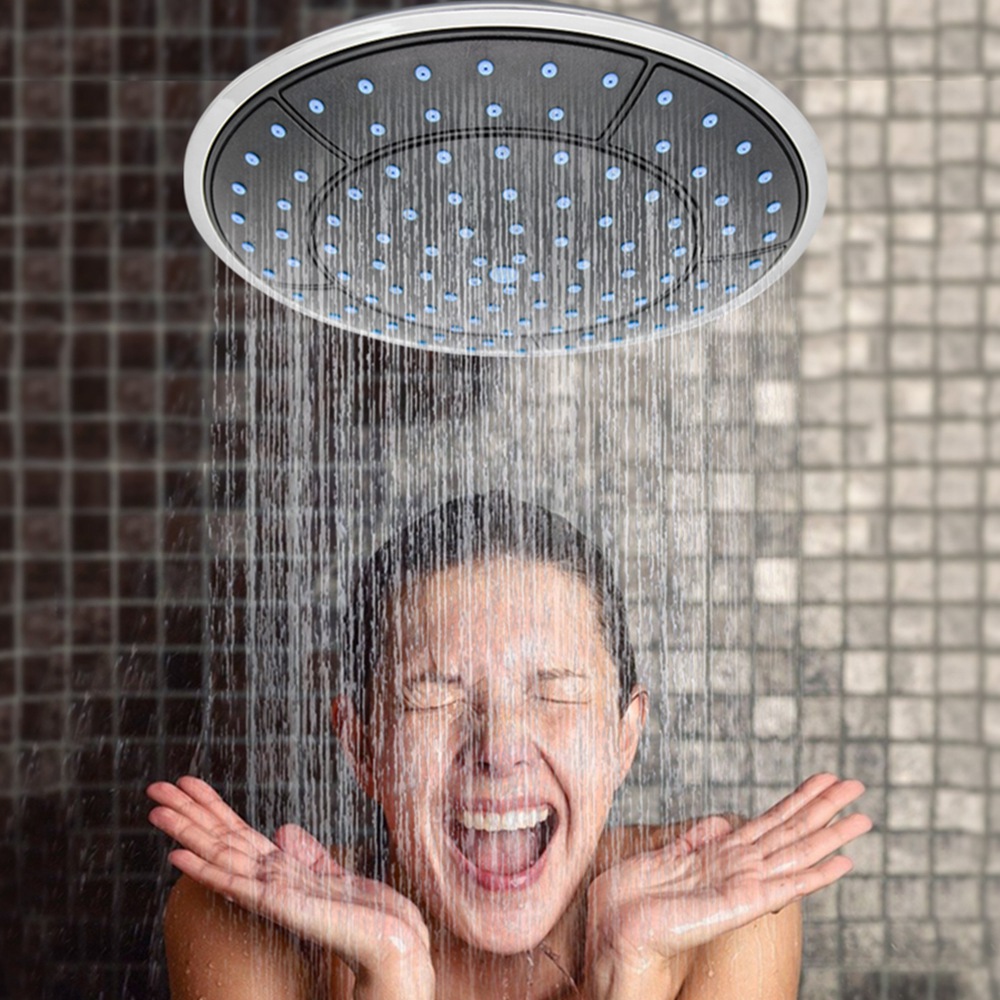 1Pcs 25Cm Plastic Ronde Vorm Neerslag Aangedreven Douche Top Douche Dak Hoofd Nozzle Cabine Accessoires
