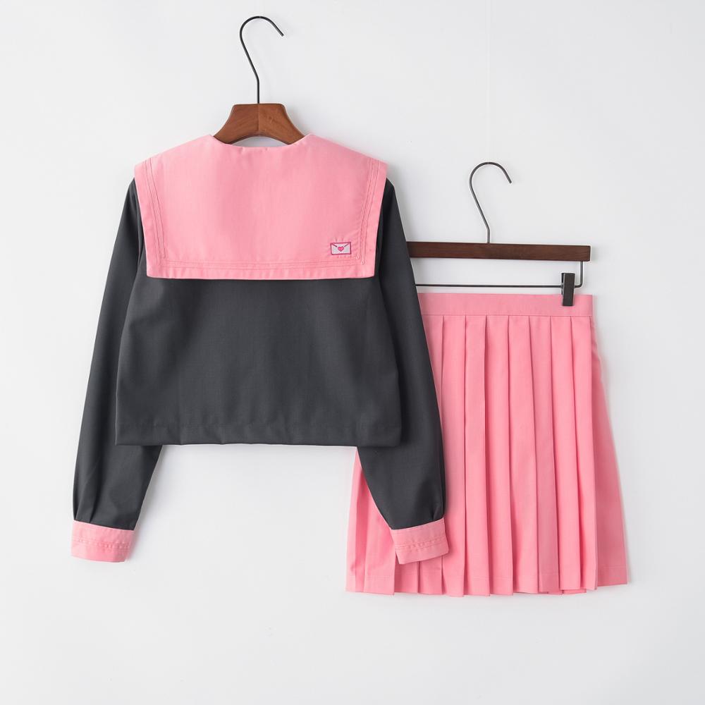 Long Sleeve Japanese Spring Autumn Student JK Uniform High School Colleage Girl's Student Uniform With Coat
