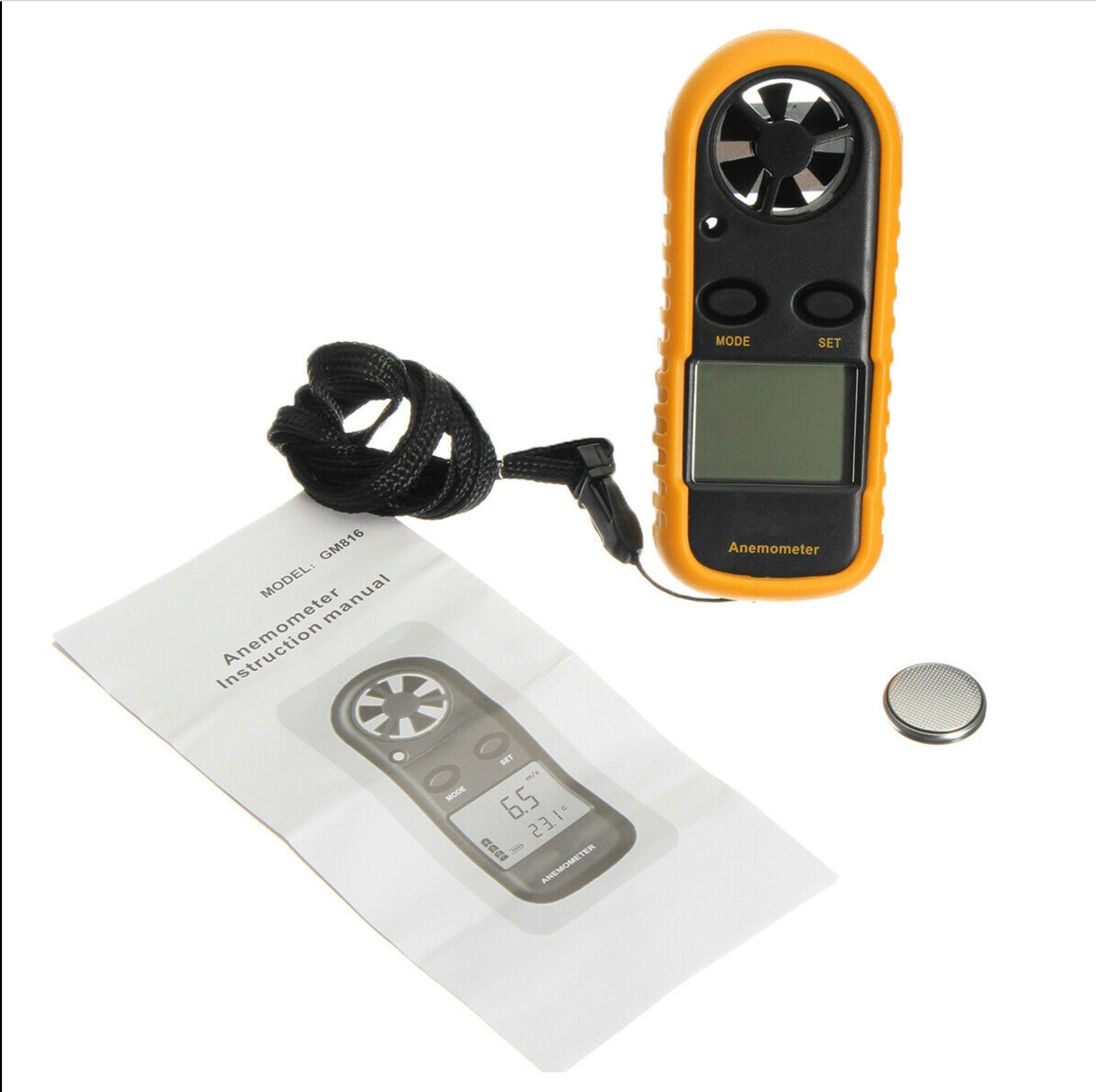 Mini Anemometer Portable Digital Wind Temperature ... – Grandado