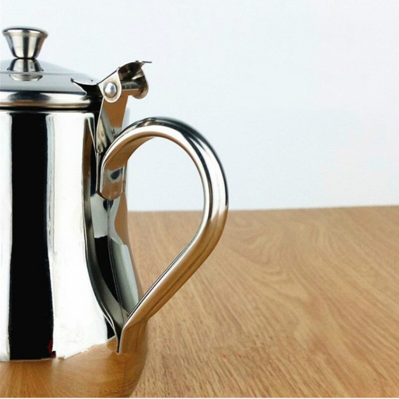 Recipiente de aceite de oliva 304 de acero inoxidable para el hogar, bote de aceite de salsa de soja, recipiente de condimentos a prueba de fugas, herramienta de almacenamiento para Cocina