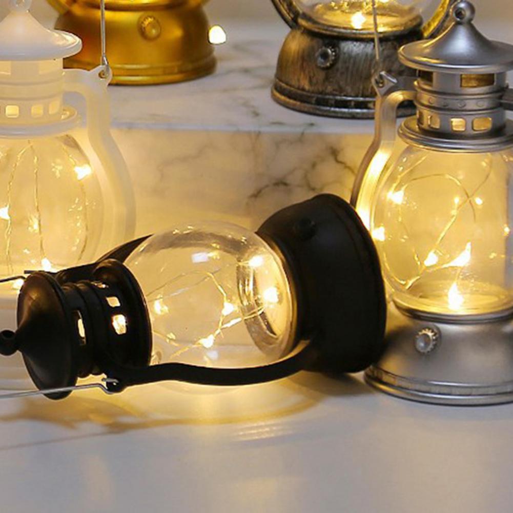 Retro Lantaarn Led Kaarslamp Zacht Licht Decoratieve Draagbare Vintage Kerst Elektrische Lamp