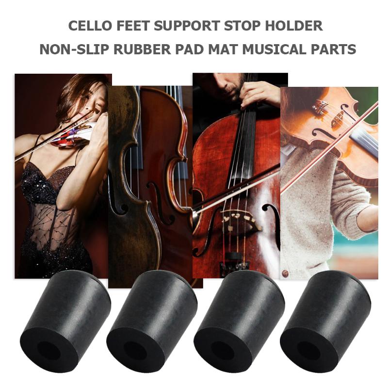 4 Stks/set Cello Voeten Ondersteuning Stop Holder Antislip Rubber Pad Mat Muziekinstrument Accessoire Onderdelen Kit