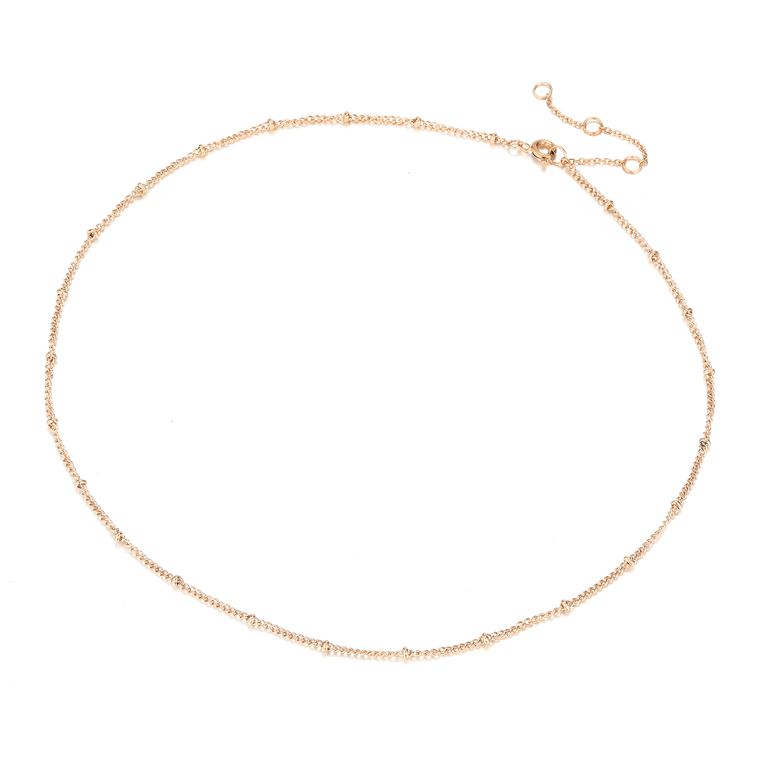 Visunion 316L Rvs Ketting Rolo Link Chain Ronde Eenvoudig Goud Zilver Kleur 35 Cm 38 Cm Lange Keten sieraden: beads  rose gold