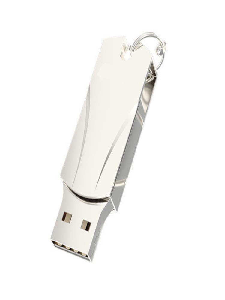 High Speed Solid U Disk 128g Mobile Phone Computer Dual Purpose Metal Car Music Dust And Shock Proof: White