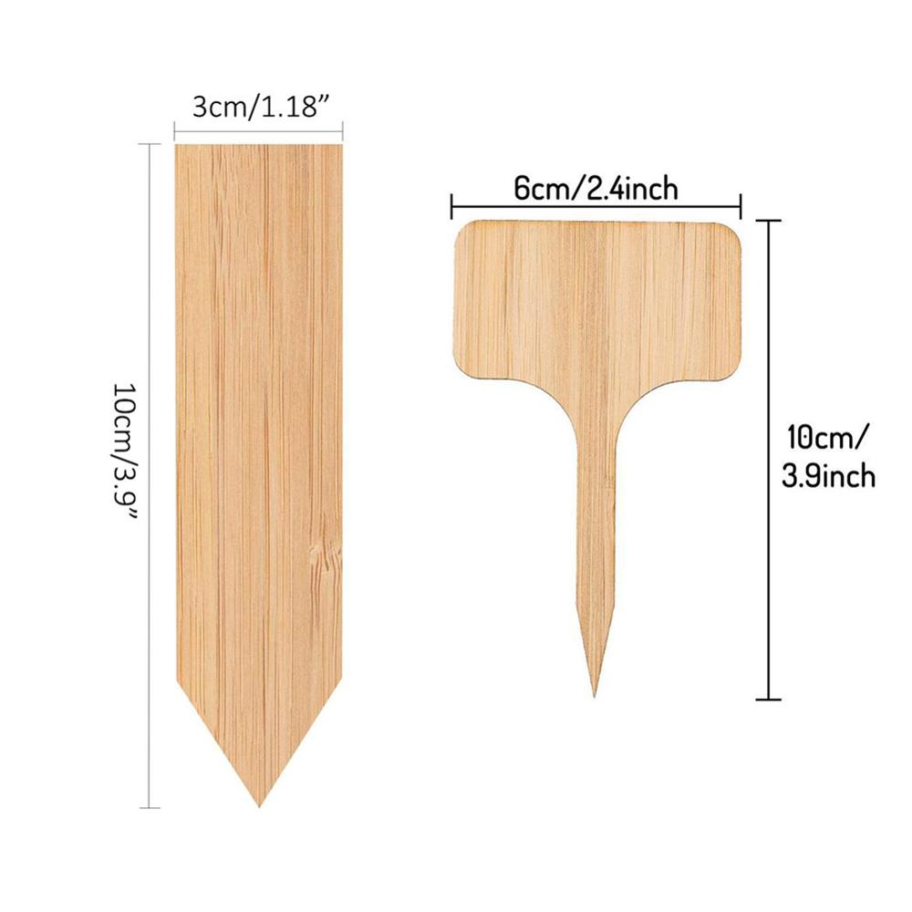 50/100pcs DIY Bamboo Plant Labels Wooden T-type Tags Garden plant label Plant Sign Tags Seed Potted Garden Markers Tools