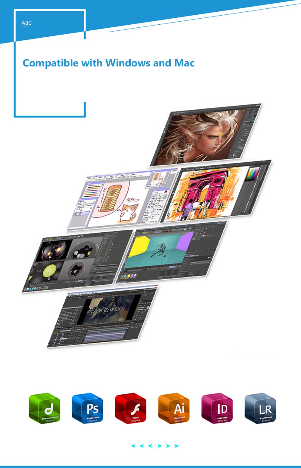 VEIKK A30 Graphics Drawing Tablet Digital Drawing Pad 10x6inch Tablet with 8192 Levels Passive Pen for Artists for Online Study