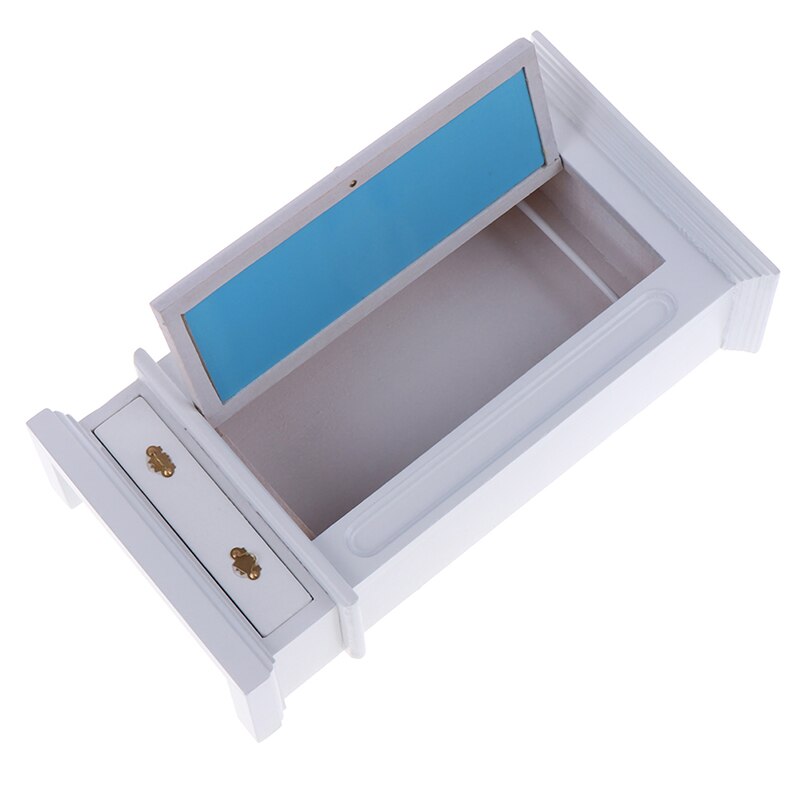 1/12 schaal houten kast garderobemeubel model met spiegel