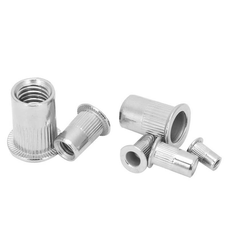 thread repair tool metric threaded inserts Stainless Steel Rivet Nut Set Mixed Flat Head Insert Rivet Nut Hardware