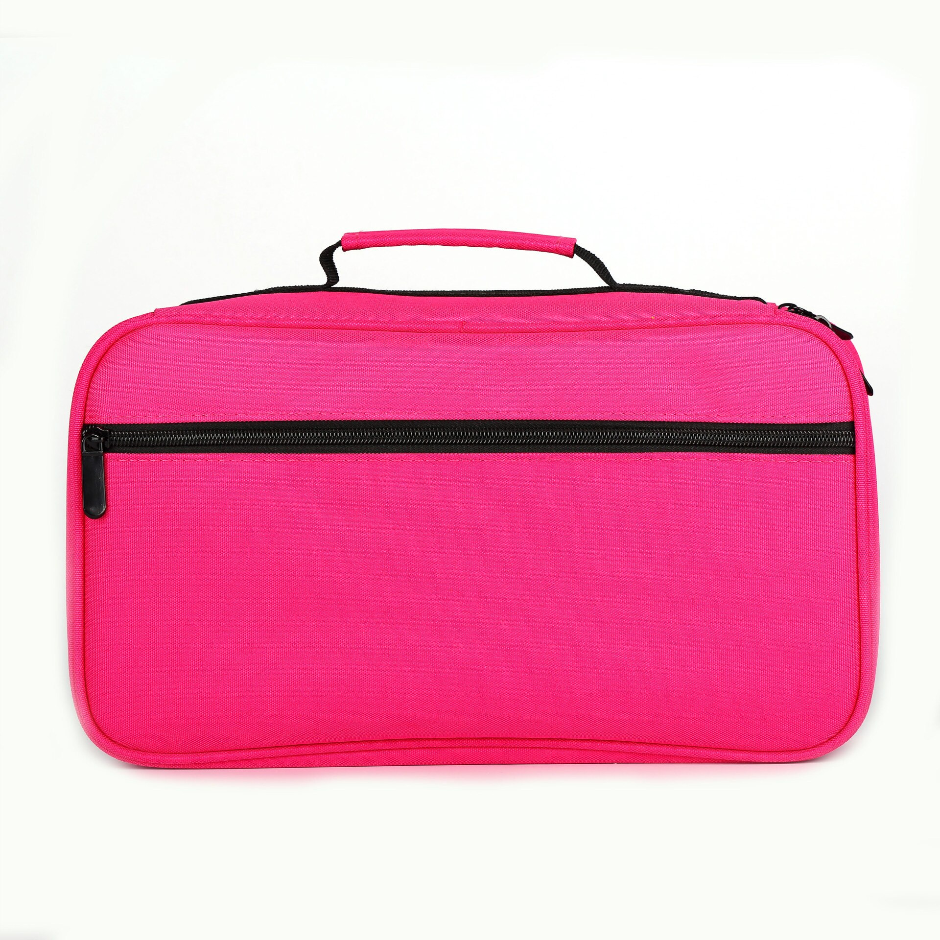 40/60 Holes Art Marker Pen Storage Bag Large Removable Pencil case Pen Bag Box Stationery Pouch: 60 holes rose red