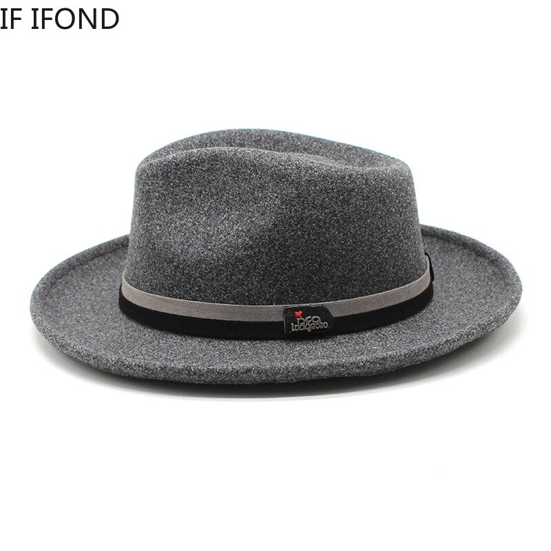 Classic Soft Wool Felt Fedora For Men Women Autumn Winter Retro Trilby Jazz Hat Curved Brim Dress Hat