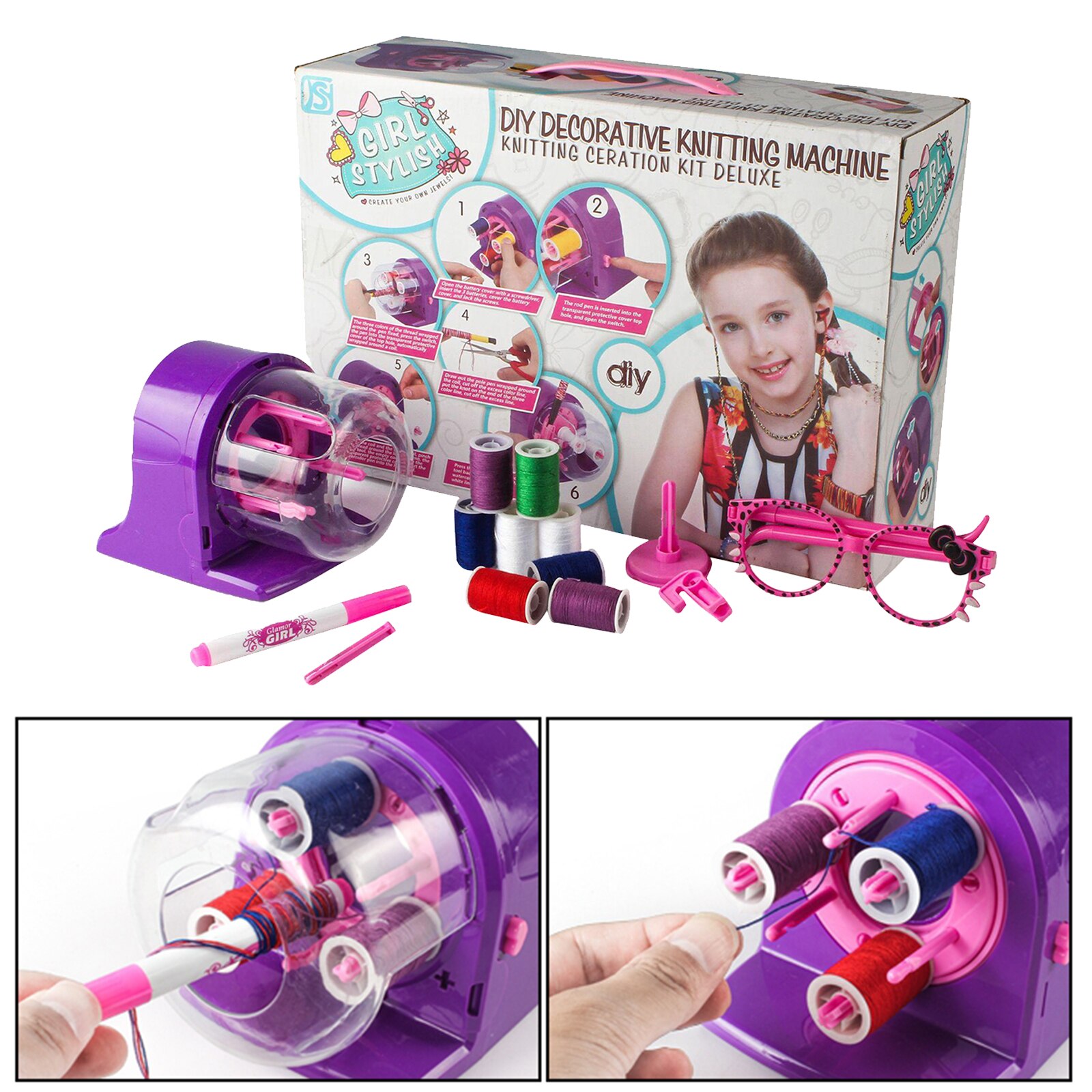 Automatic Knitting Machine Thread Rope Knitting Weaving Braider Maker