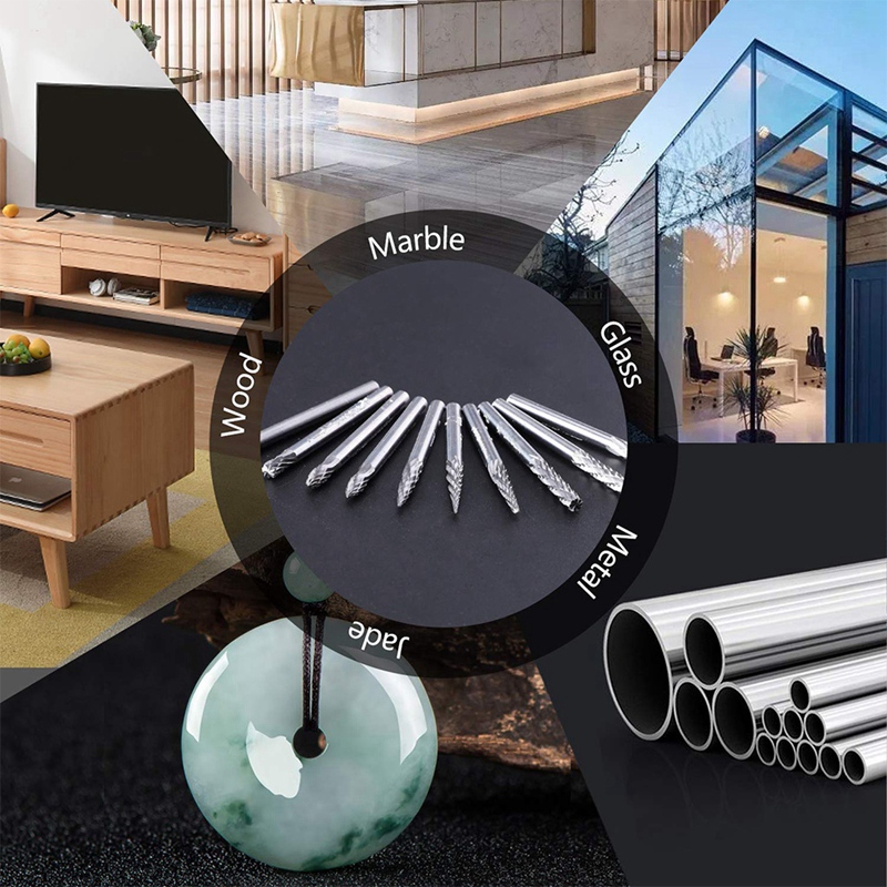 ! 25Pcs Rotary Cutters,End Mill Rotary Steel Bit Files Diamond Drill Bits,Rotary Tool With 1/8Inch Shank For DIY Carpen