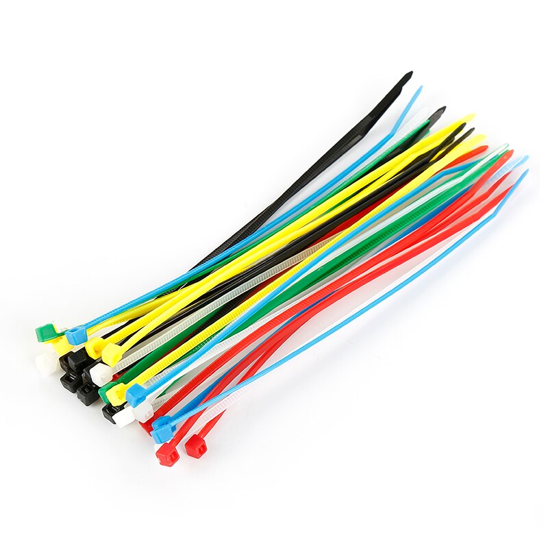 Self-locking Plastic Nylon Tie 100 PCS Black 150 Mm Cable Tie Fastening Ring Nylon Cable Tie Zip Wraps Strap Nylon Cable Tie Set