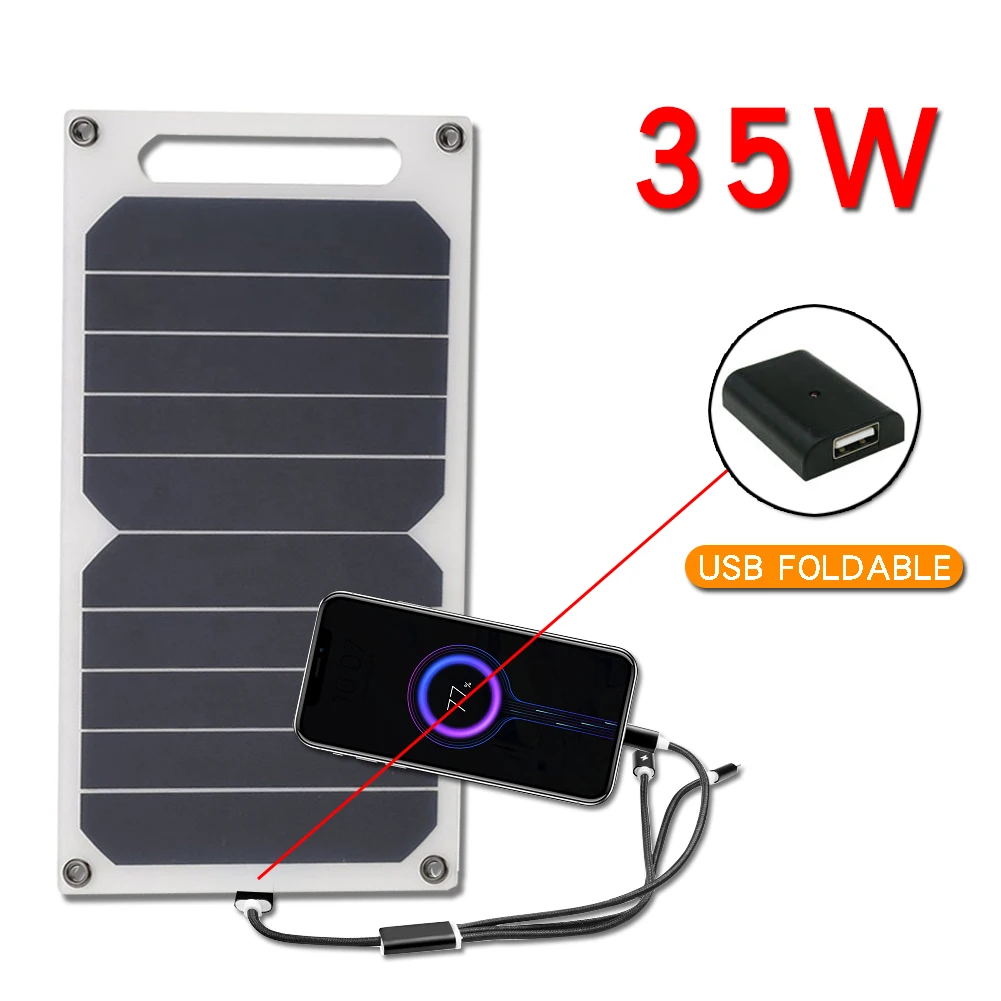 Ładowarka solarna powerbank – 5v wyjścia usb, kompatybilna z telefonami komórkowymi/padami, idealna na wędrówki i w sytuacjach awaryjnych