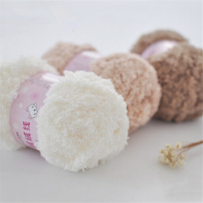 Soft Smooth Baby Wool Yarn Knitting Velvet Yarn Thick Fiber Cotton Crochet Yarn Hand Knitting Cashmere Yarn Thread