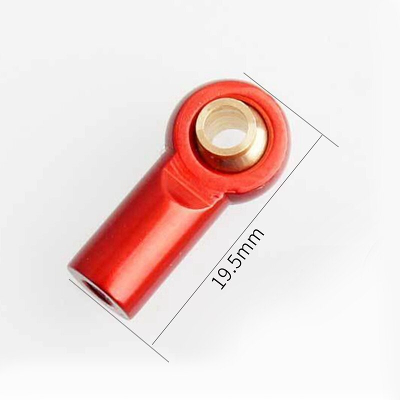 10Pcs M3 Fuseekogel Bar Staaf Seals Balhoofd Spoorstangeind Voor 1/10 Rc Auto Vrachtwagen buggy Rood